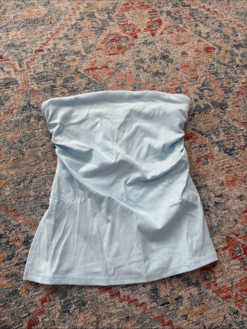 Light Blue Strapless Tube Top